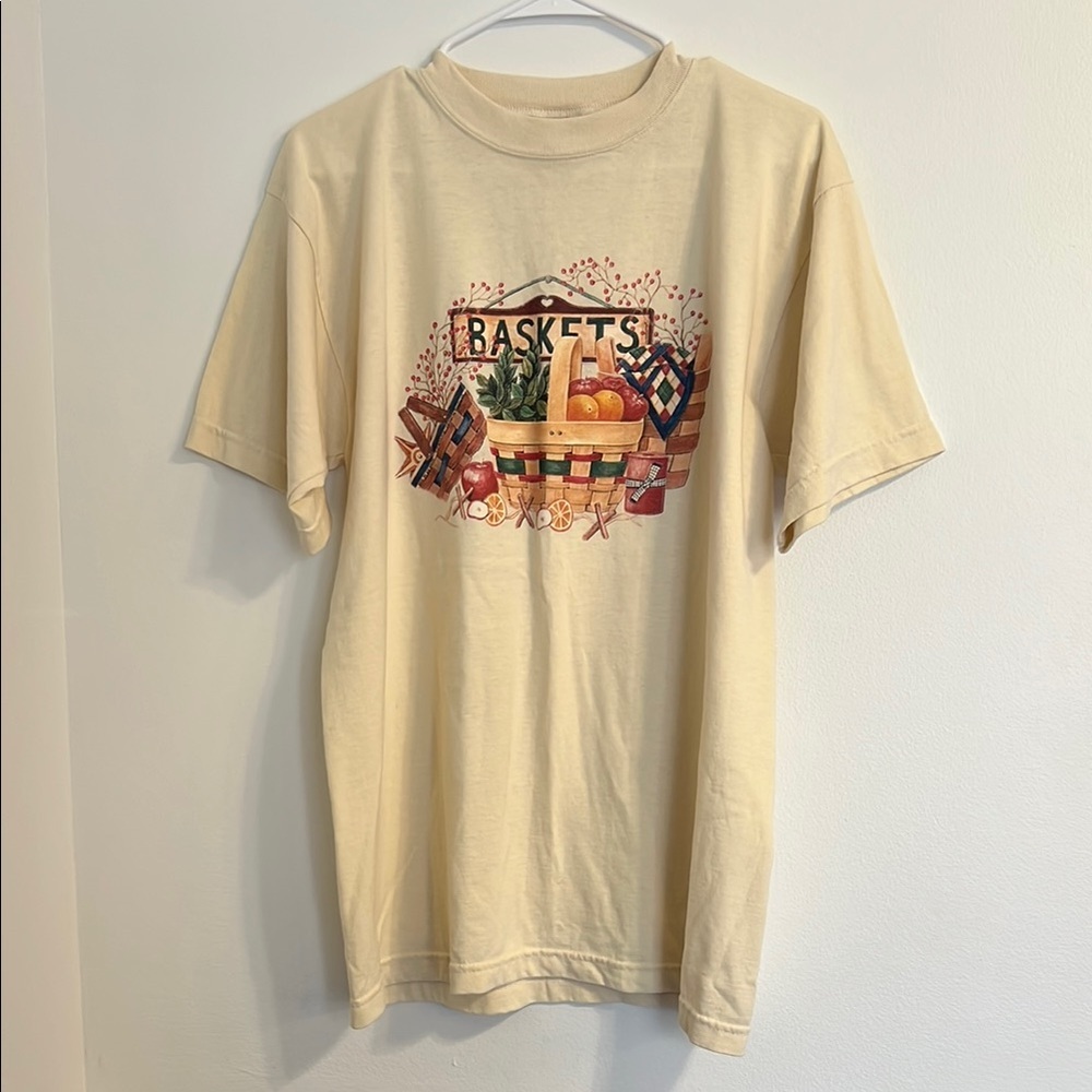 Vintage Made in the USA Cream Graphic T-Shirt